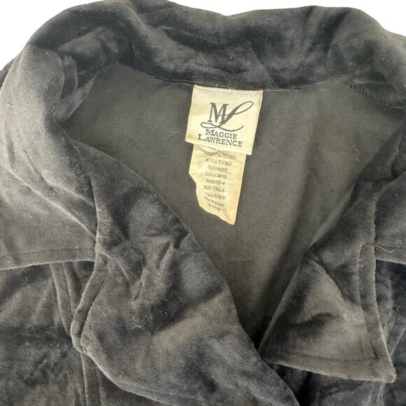 Vintage 80s Black Velvet Double-Breasted Blazer Jacket – Maggie Lawrence - Picture 12 of 14